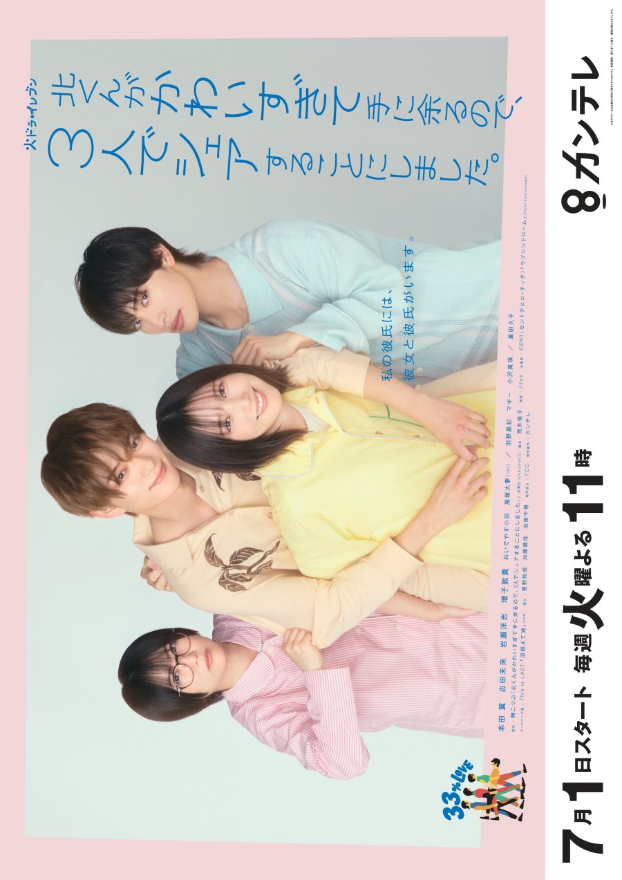 Kita-kun ga Kawai Sugite Te ni Amaru no de, 3 Nin de Share Suru Koto ni Shimashita (2025) ถอดสมการความน่ารักหารสามยกกำลังหัวใจ ตอนที่ 1-2 (ซับไทย)